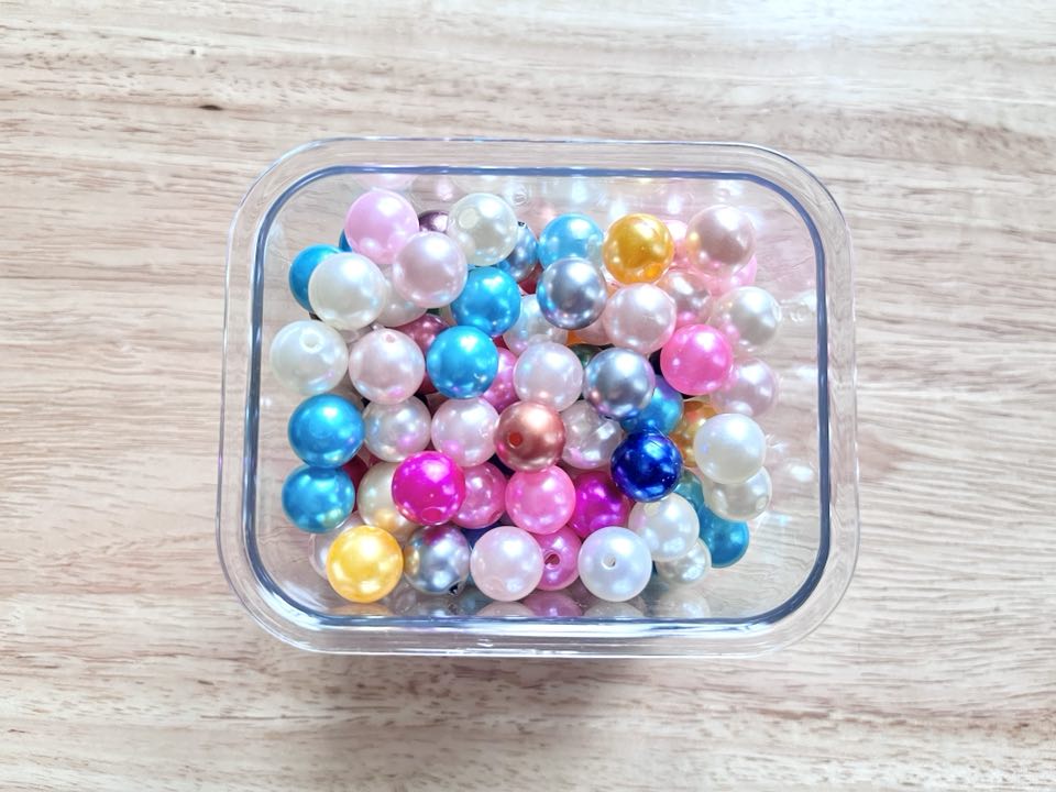 8mm / 500 pcs Mixed Acrylic Round Pearl Beads  PB051