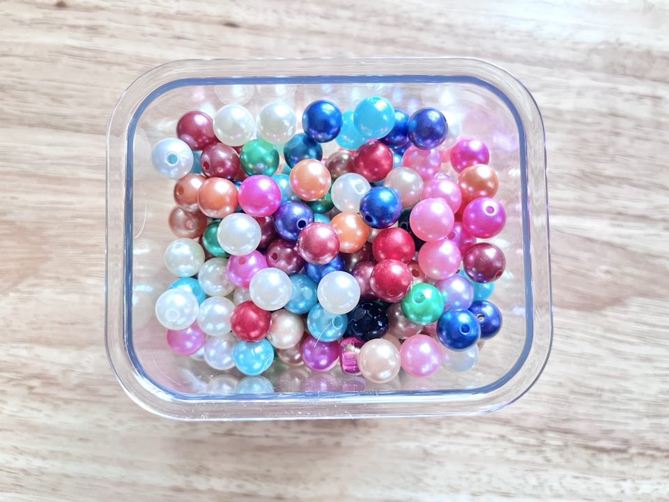 8mm / 500 pcs Mixed Acrylic Round Pearl Beads  PB051