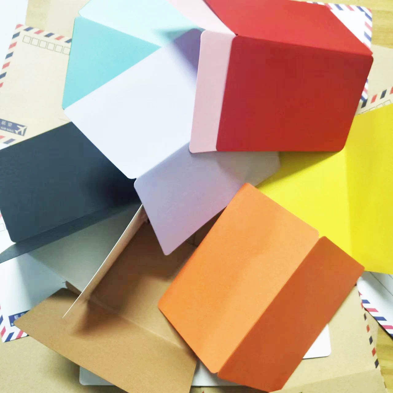 100 sheets / 18.5 x 9cm / Assorted Colours Blank Greeting Cards without Envelopes for Cardmaking