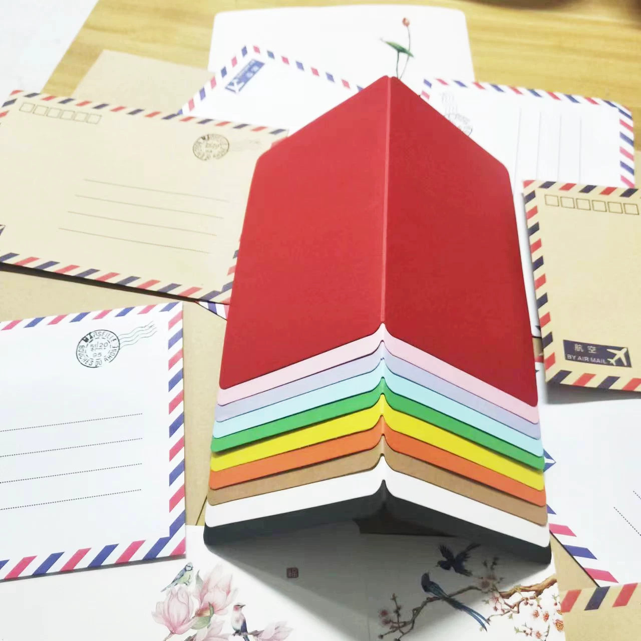 100 sheets / 18.5 x 9cm / Assorted Colours Blank Greeting Cards without Envelopes for Cardmaking