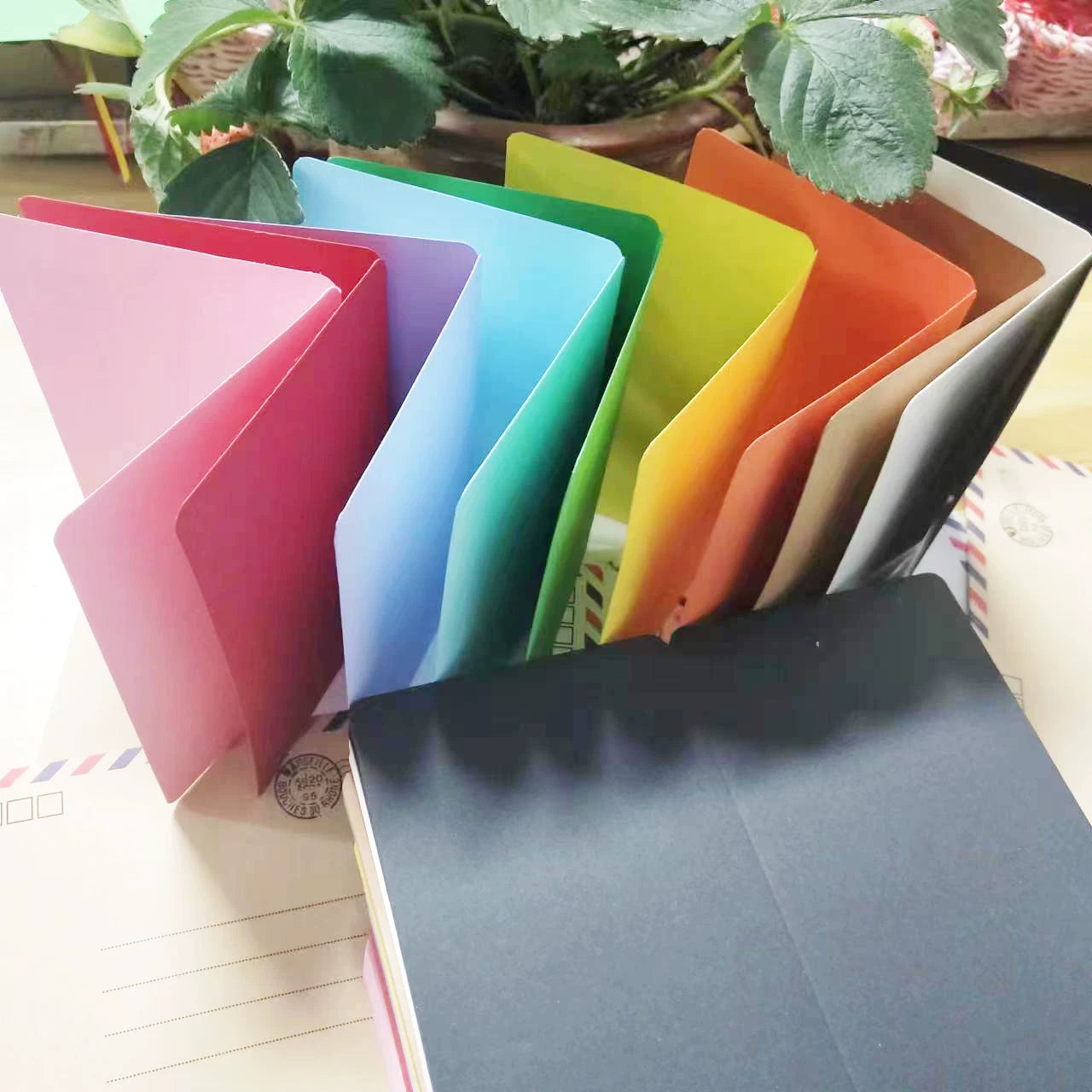 100 sheets / 18.5 x 9cm / Assorted Colours Blank Greeting Cards without Envelopes for Cardmaking
