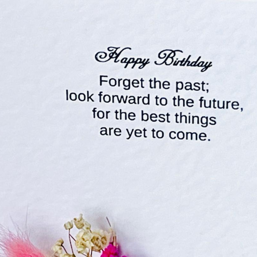 Luxury Handmade Personalised Flower Birthday Card and Keychain G001