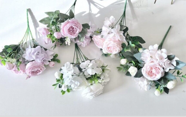 On sales / Brand new / 5 bunches + 20 pcs / Artificial flowers, Wedding Flowers Bouquet