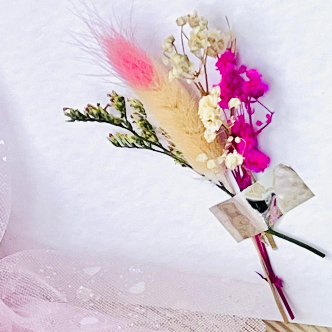Luxury Handmade Personalised Flower Birthday Card and Keychain G001