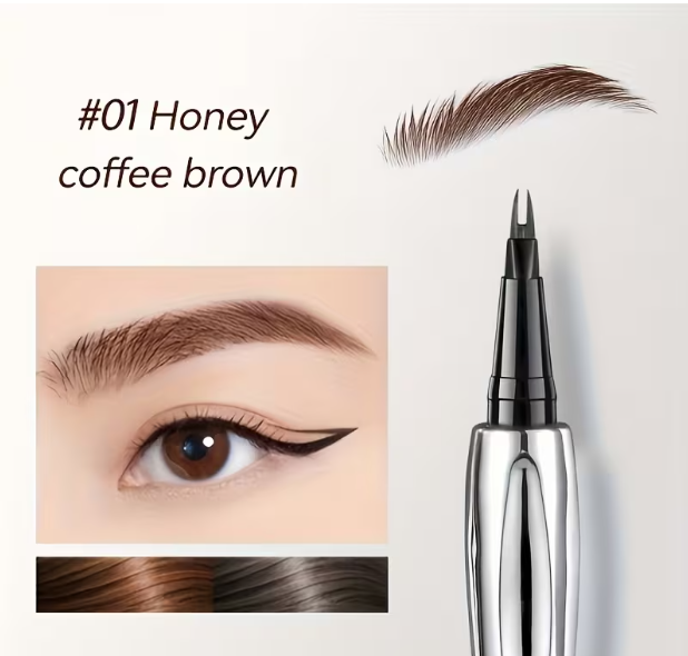 Two fork nibs waterproof eyebrow pen