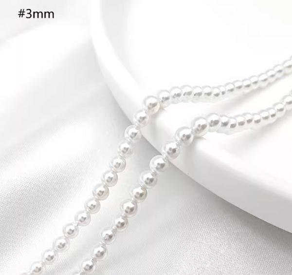 10 pcs / 3mm-8mm / White Natural Shell Pearl Beads