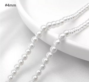 10 pcs / 3mm-8mm / White Natural Shell Pearl Beads