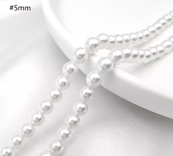 10 pcs / 3mm-8mm / White Natural Shell Pearl Beads