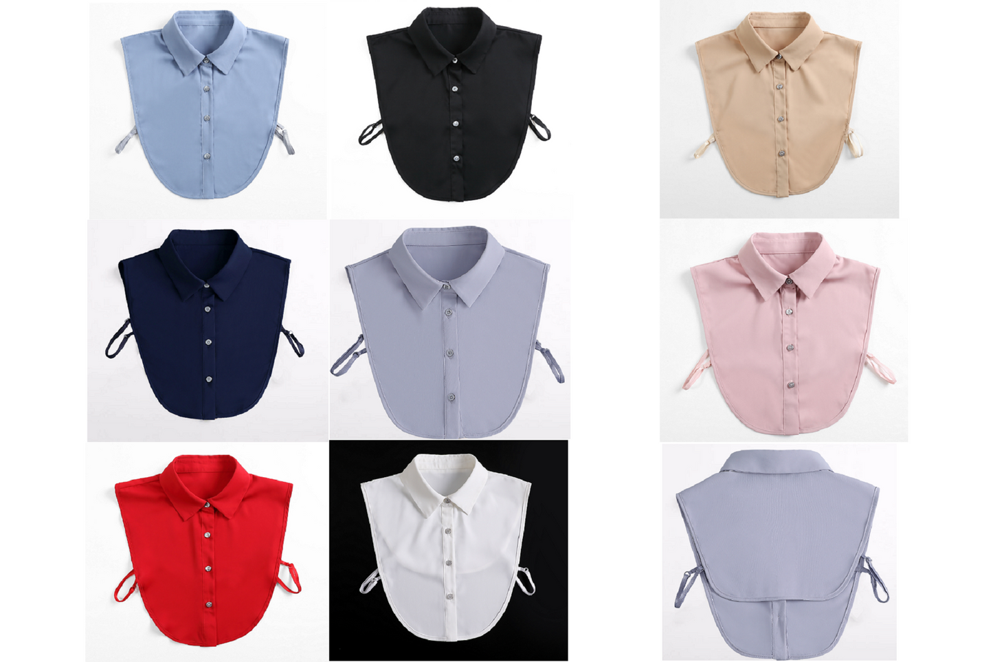 B802 / Chiffon Fake Collar, False Collar, Removable Collar
