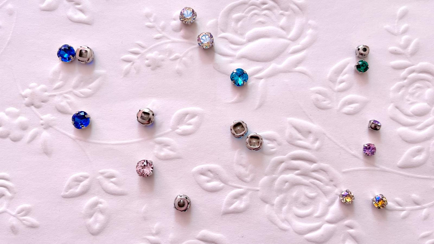 (S62) 25 pcs / 8mm / K9 Sew On Glass Rhinestones, Crystals Accessories, DIY Crafts Decoratian High Quality Pointback Stones Glass Gemstones