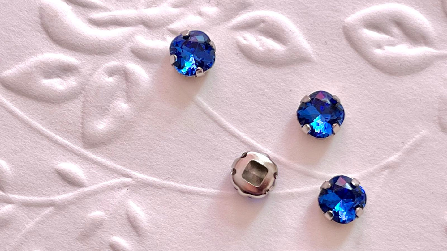 (S62) 25 pcs / 8mm / K9 Sew On Glass Rhinestones, Crystals Accessories, DIY Crafts Decoratian High Quality Pointback Stones Glass Gemstones