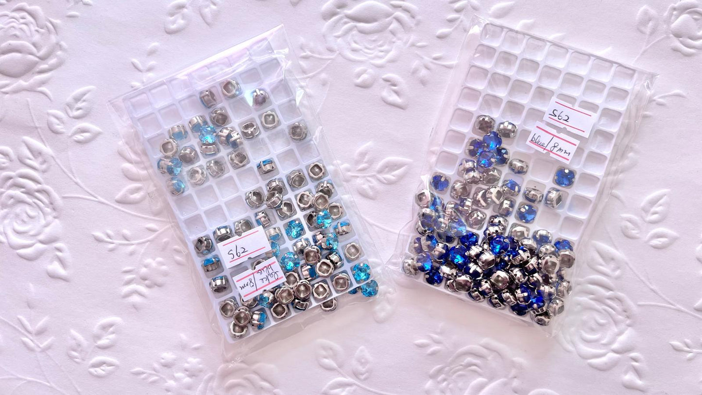 (S62) 25 pcs / 8mm / K9 Sew On Glass Rhinestones, Crystals Accessories, DIY Crafts Decoratian High Quality Pointback Stones Glass Gemstones