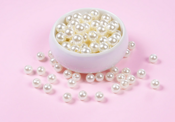 3mm-12mm / Round White Pearl Beads