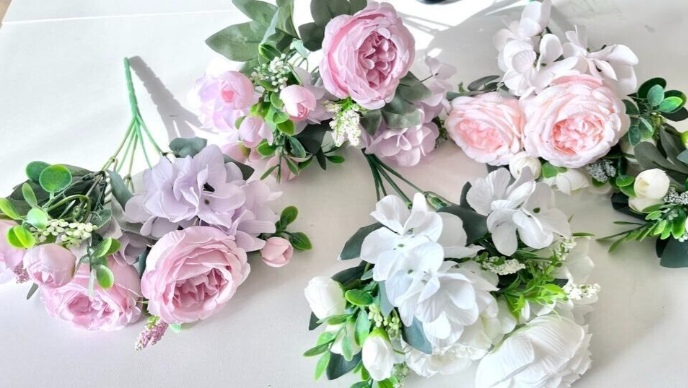 On sales / Brand new / 5 bunches + 20 pcs / Artificial flowers, Wedding Flowers Bouquet