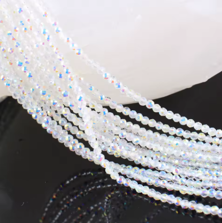 180 pcs / 6mm / Rondelle Gass Beads, Jewellery Making