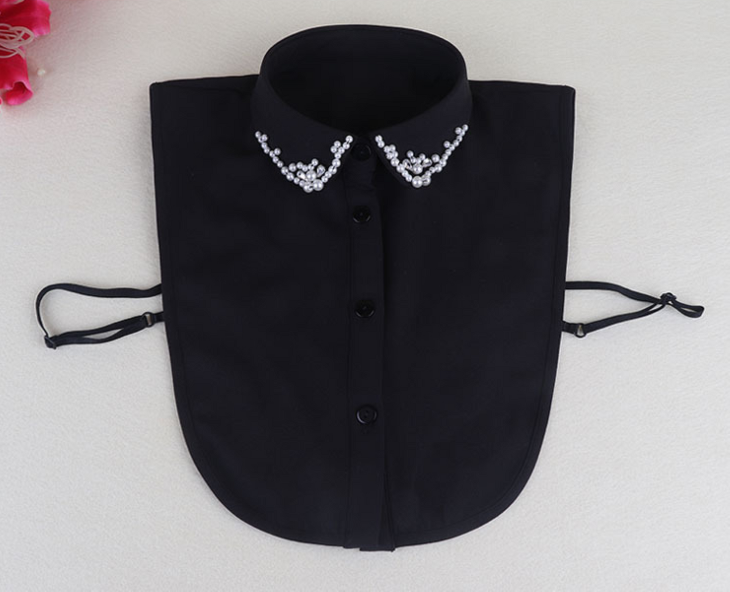 B147 / Black, Off White / Cotton Fake Collar, False Collar, Removable Collar