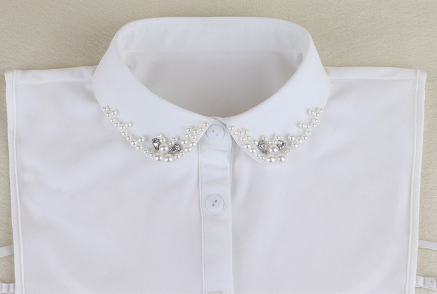 B147 / Black, Off White / Cotton Fake Collar, False Collar, Removable Collar