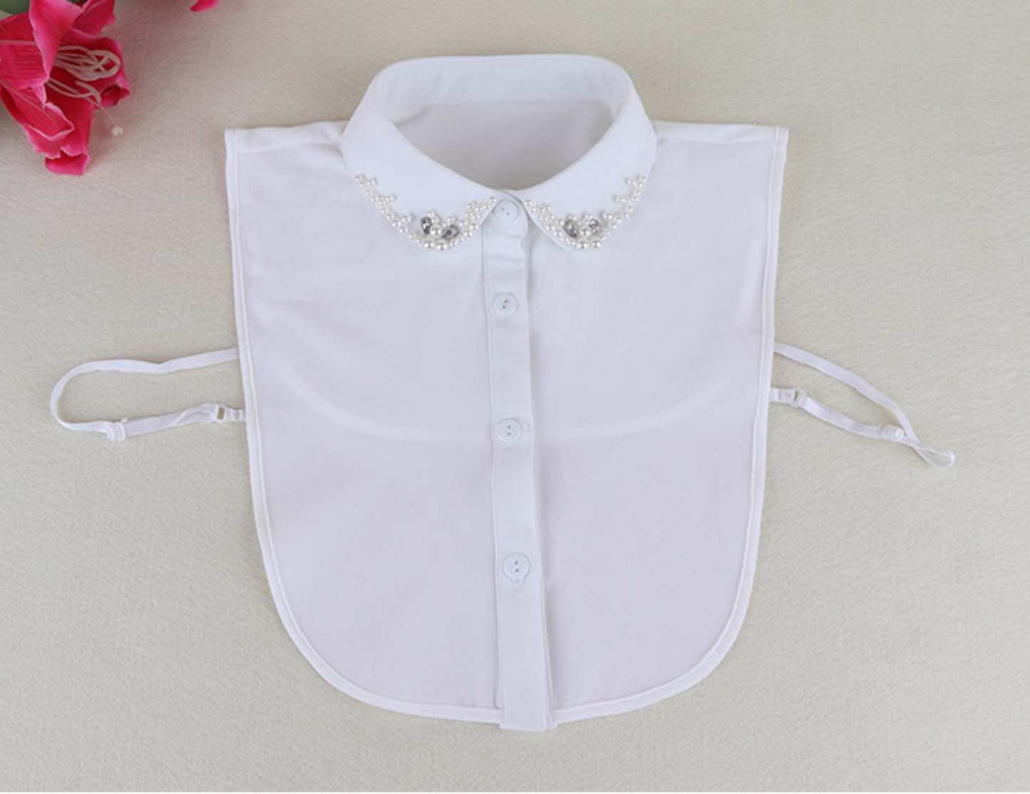 B147 / Black, Off White / Cotton Fake Collar, False Collar, Removable Collar
