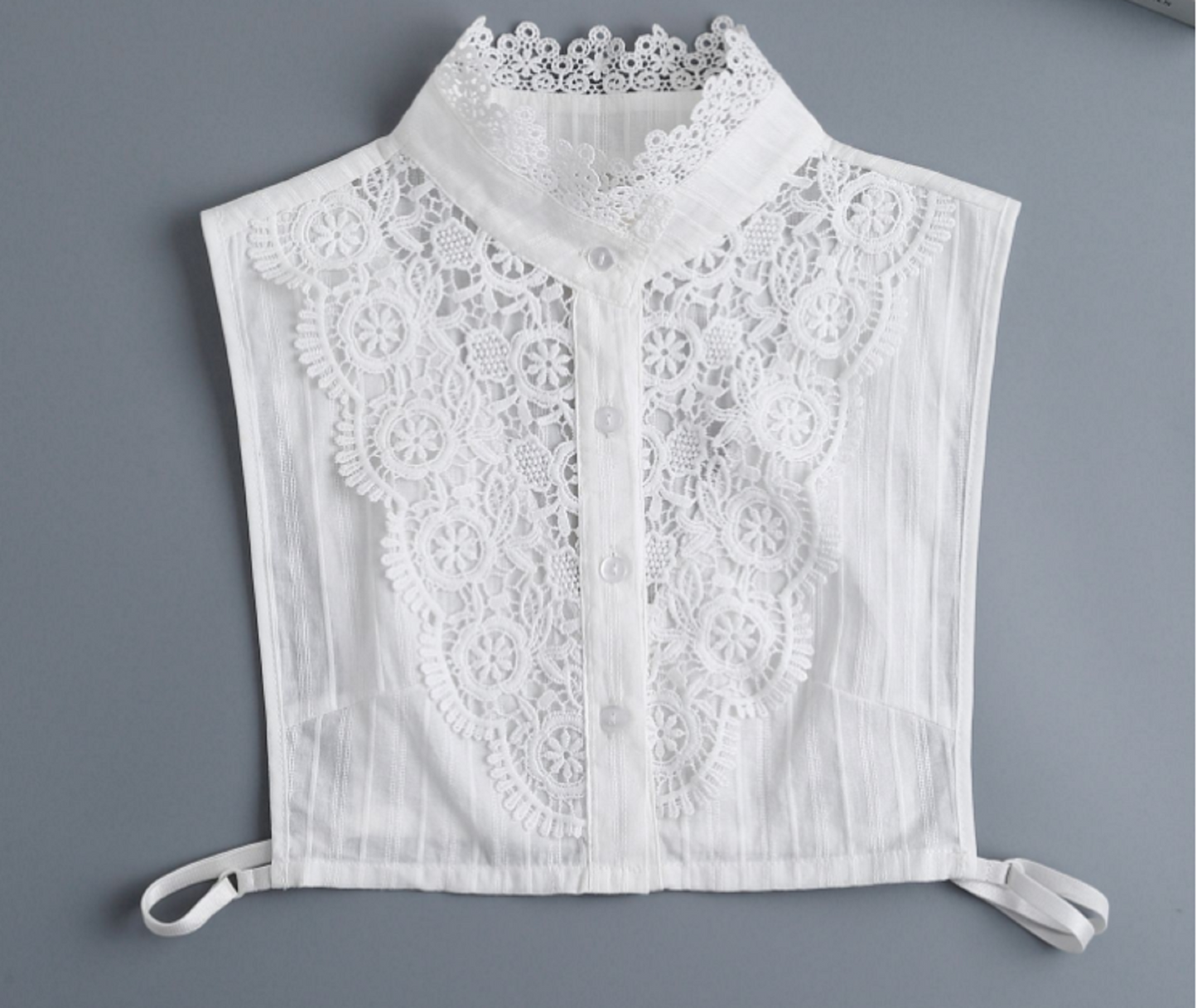 B17 / Off White, Black / Cotton Fake Collar, False Collar, Removable Collar