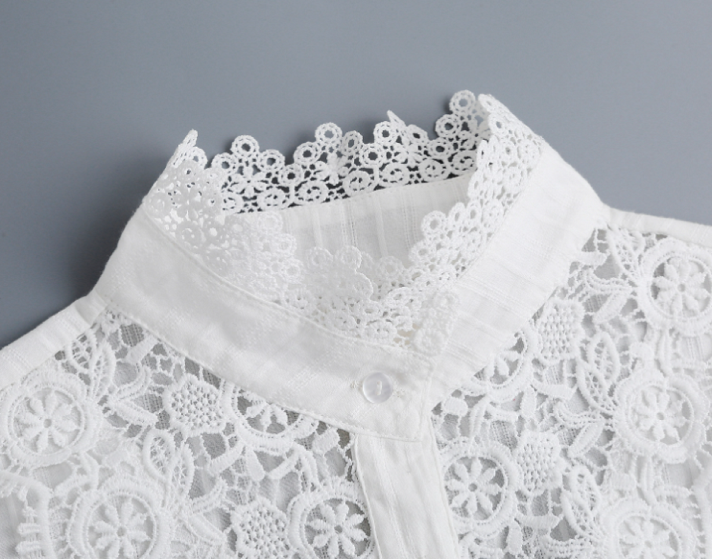 B17 / Off White, Black / Cotton Fake Collar, False Collar, Removable Collar