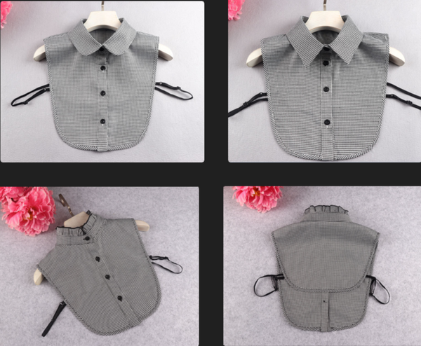 Black Cotton Fake Collar, False Collar, Removable Collar   B818(E)