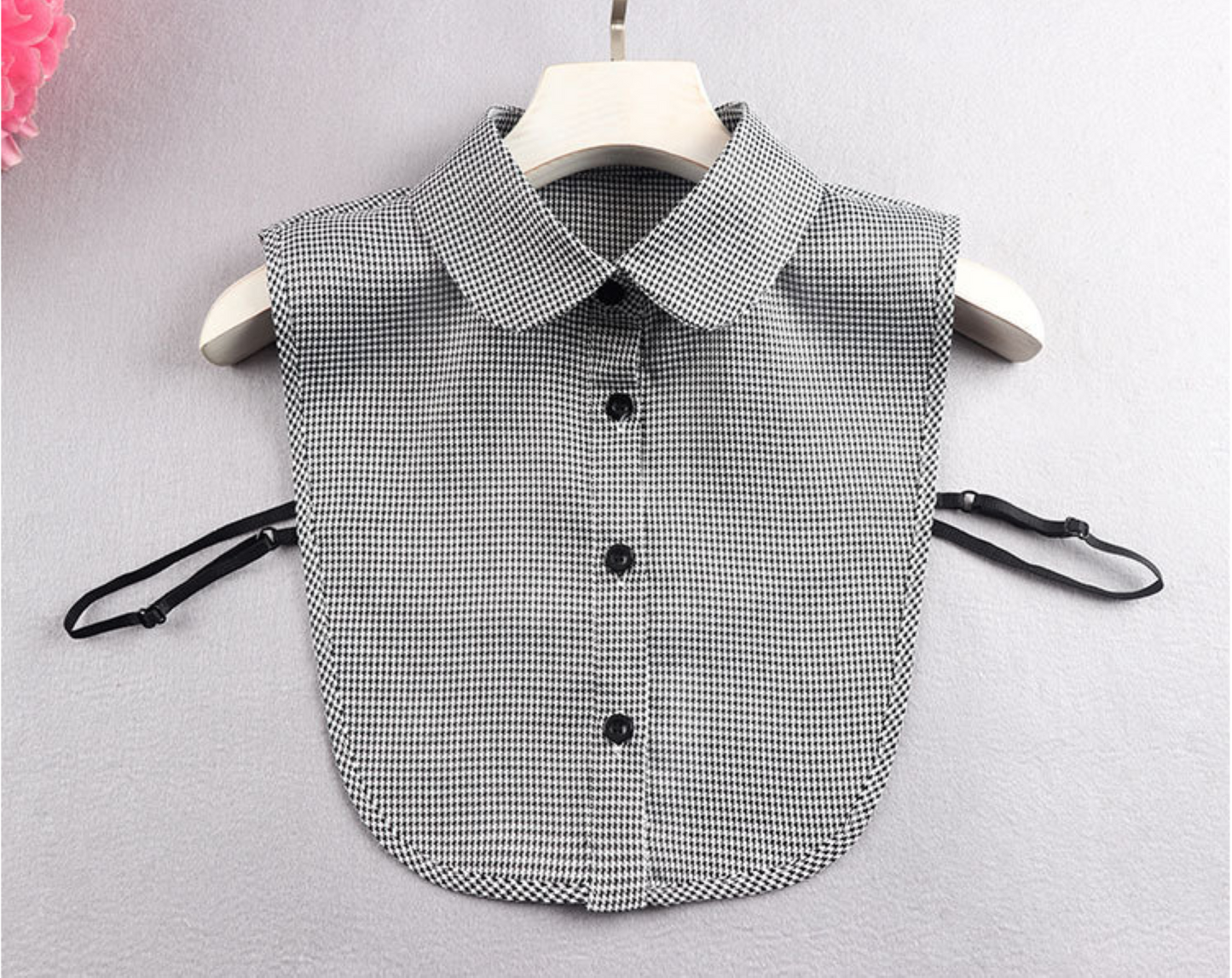 B818 / Black Cotton Fake Collar, False Collar, Removable Collar