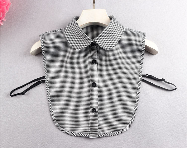 Black Cotton Fake Collar, False Collar, Removable Collar   B818(E)