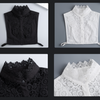 B17 / Off White, Black / Cotton Fake Collar, False Collar, Removable Collar