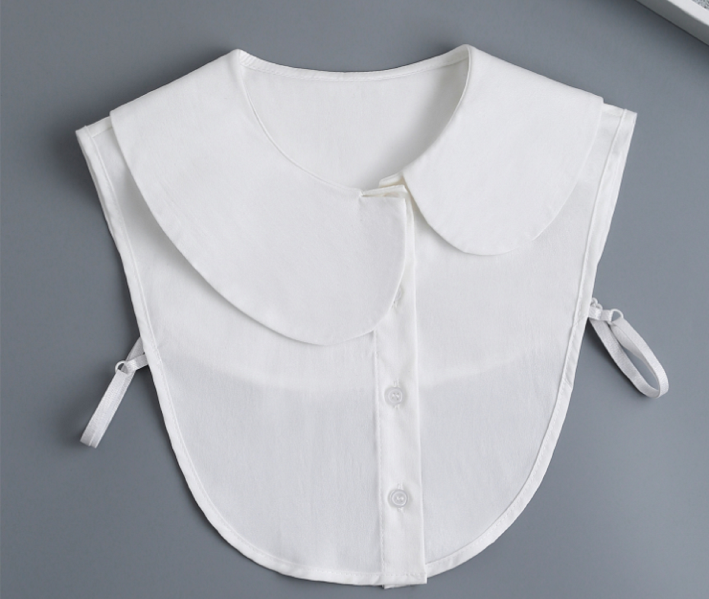 B22 / Off White Cotton Fake Collar, False Collar, Removable Collar