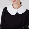 B22 / Off White Cotton Fake Collar, False Collar, Removable Collar