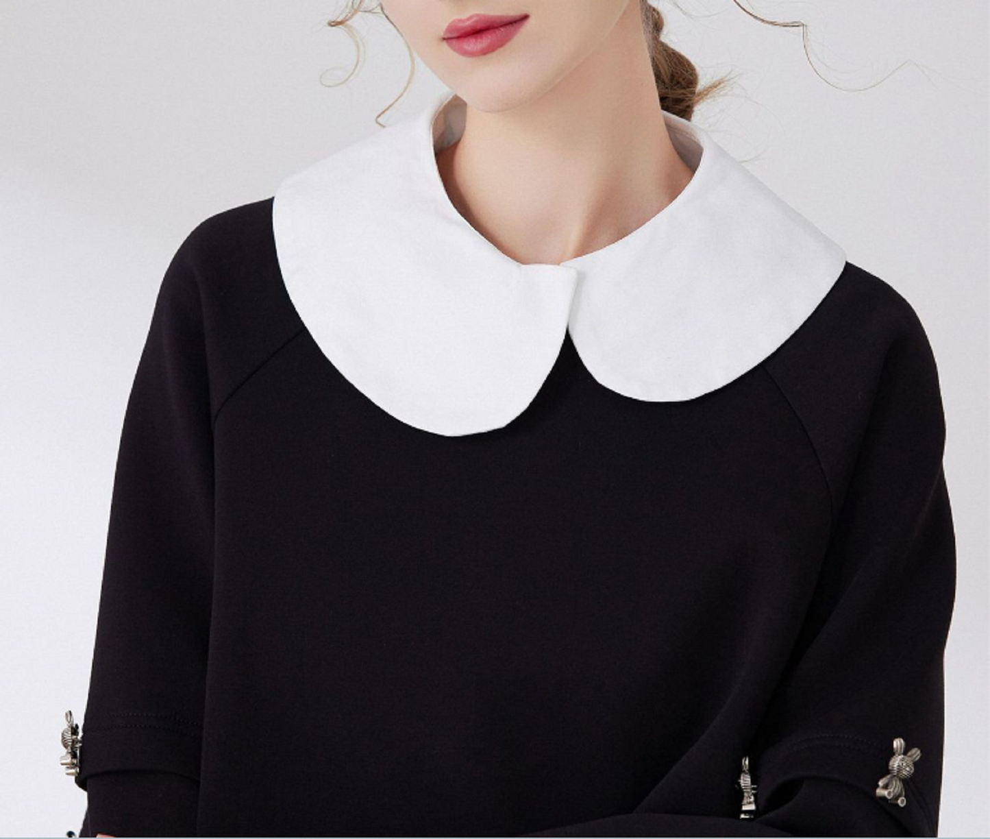 B22 / Off White Cotton Fake Collar, False Collar, Removable Collar
