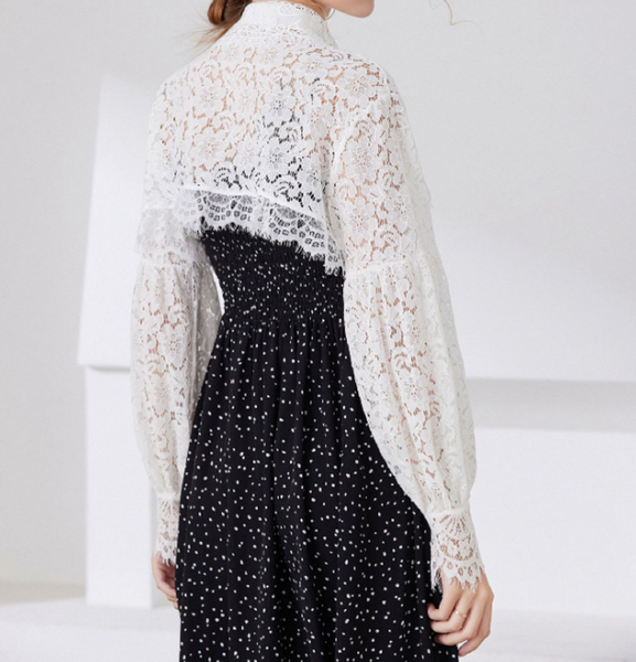 Off White Lace Fake Collar   B24(K)