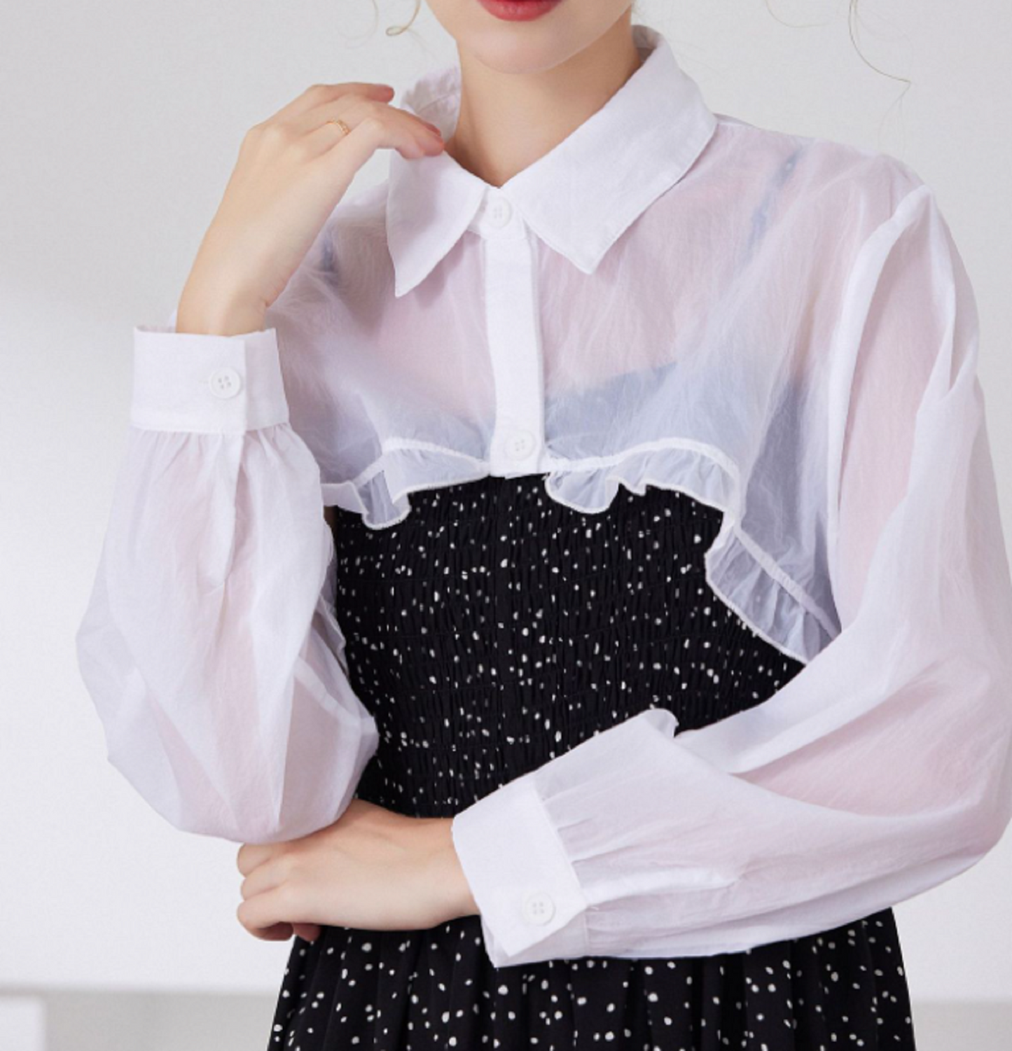 B28 / Black, Off White / Lace Fake Collar, False Collar, Removable Collar