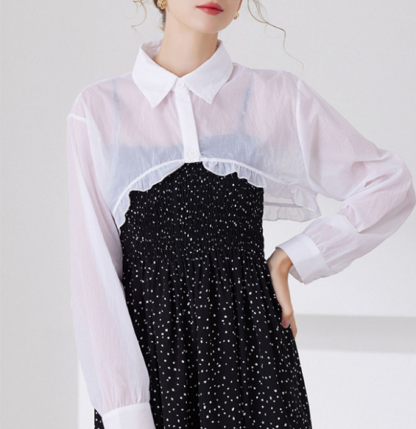 B28 / Black, Off White / Lace Fake Collar, False Collar, Removable Collar
