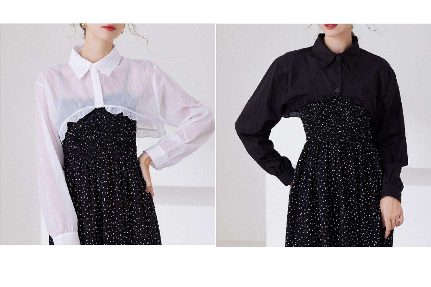 B28 / Black, Off White / Lace Fake Collar, False Collar, Removable Collar