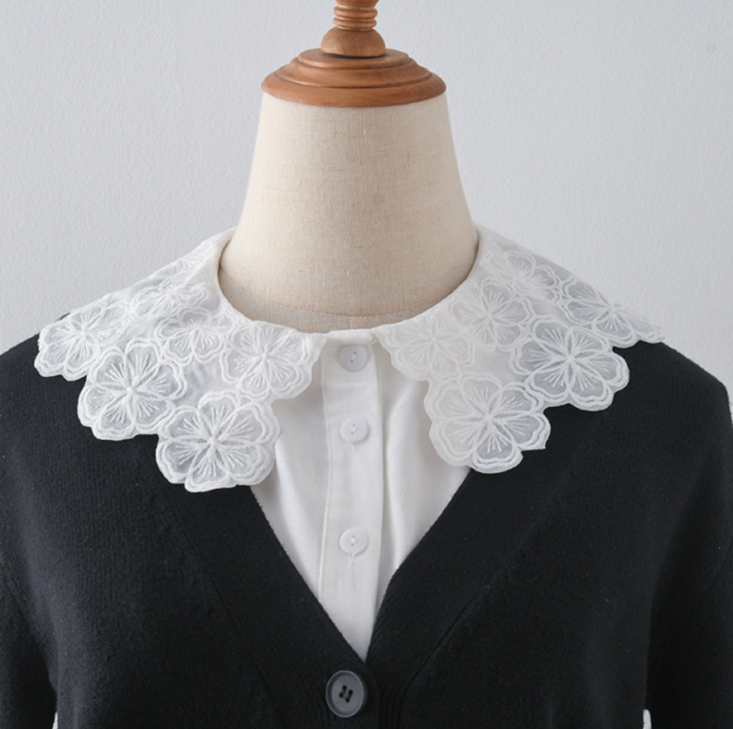 B352(L) / Off White Fake Collar, False Collar, Removable Collar