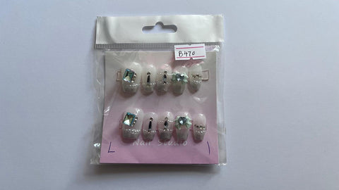 1 set Fake / False Press On Nails B470