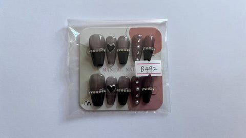 1 set Fake / False Press On Nails B492