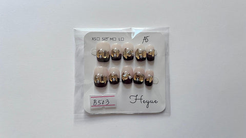 1 set Fake / False Press On Nails B503