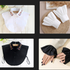 B50 / White, Black / Embroidery Fake Collar, False Collar, Removable Collar, Fake Sleeve Cuffs, False Wrist Cuffs, Removable Wrist Cuffs