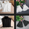 Off White, Black / Fake Lace Collar, Fake Wrist Cuffs, False Collar, Removable Collar   B629(K)/SC507(W)