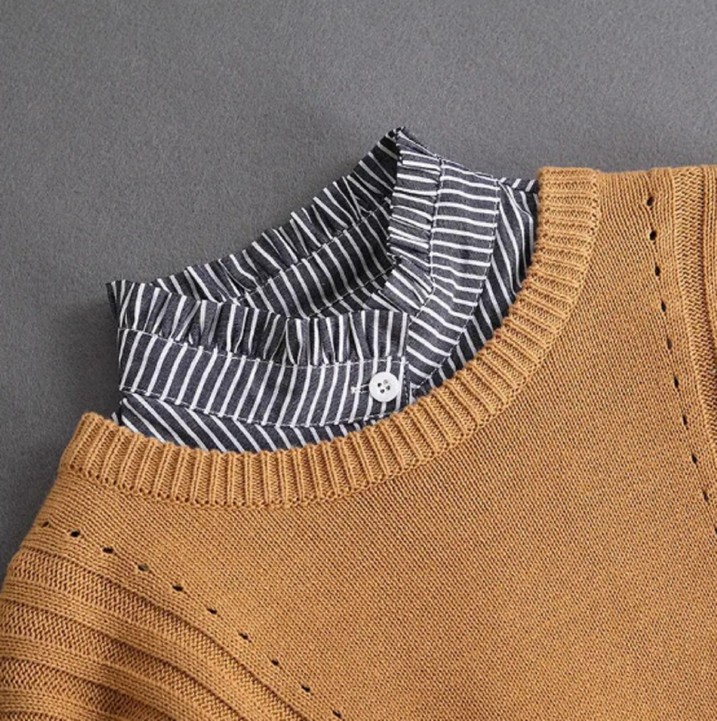 B636 / Cotton Fake Collar, False Collar, Removable Collar