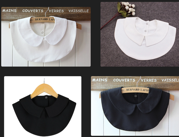 Off White, Black / Fake Collar B650(K)