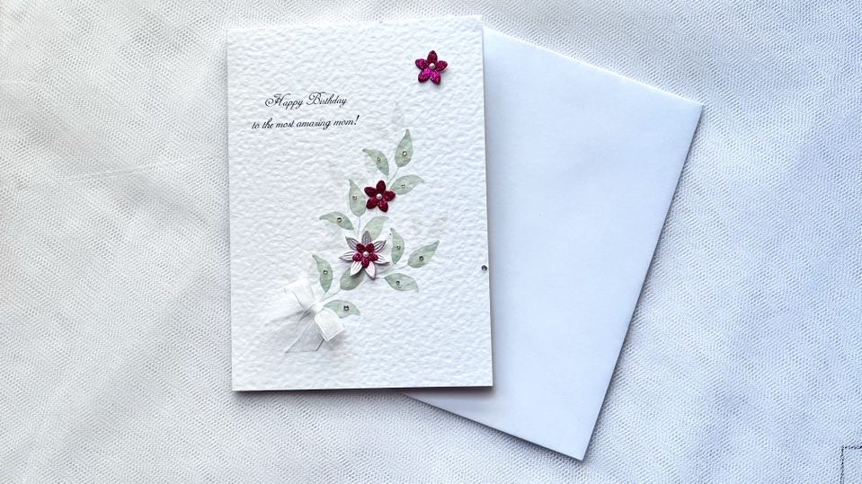 Luxury Personalised Handmade Birthday Card with Envelope C652