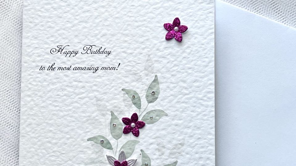 Luxury Personalised Handmade Birthday Card with Envelope C652