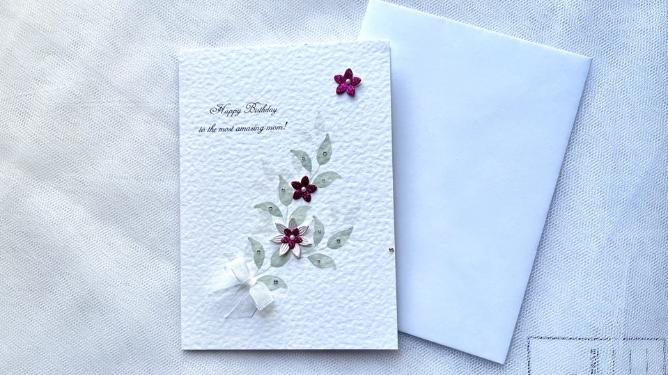 Luxury Personalised Handmade Birthday Card with Envelope C652
