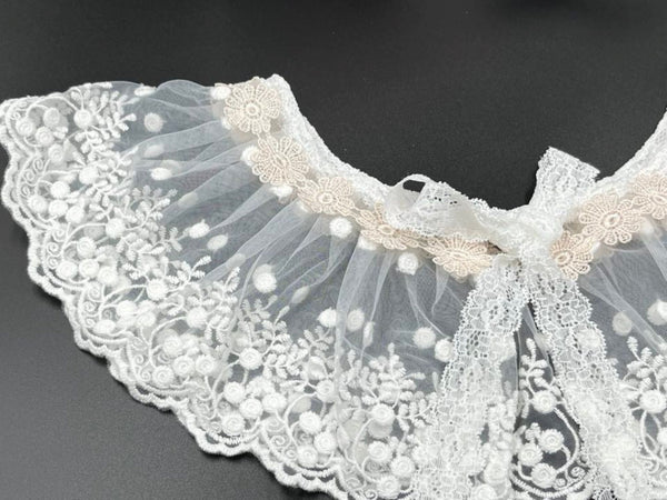 45cm, 52cm / Off White / Elegant Lace Fake Collar, False Collar, Removable Collar   B653(W)-small