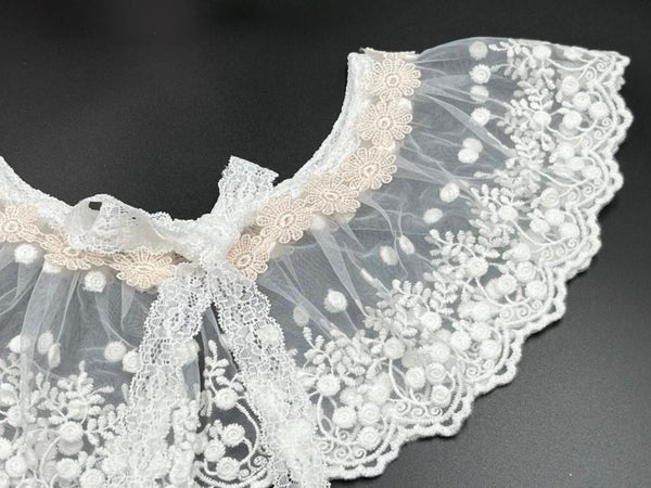 45cm, 52cm / Off White / Elegant Lace Fake Collar, False Collar, Removable Collar   B653(W)-small