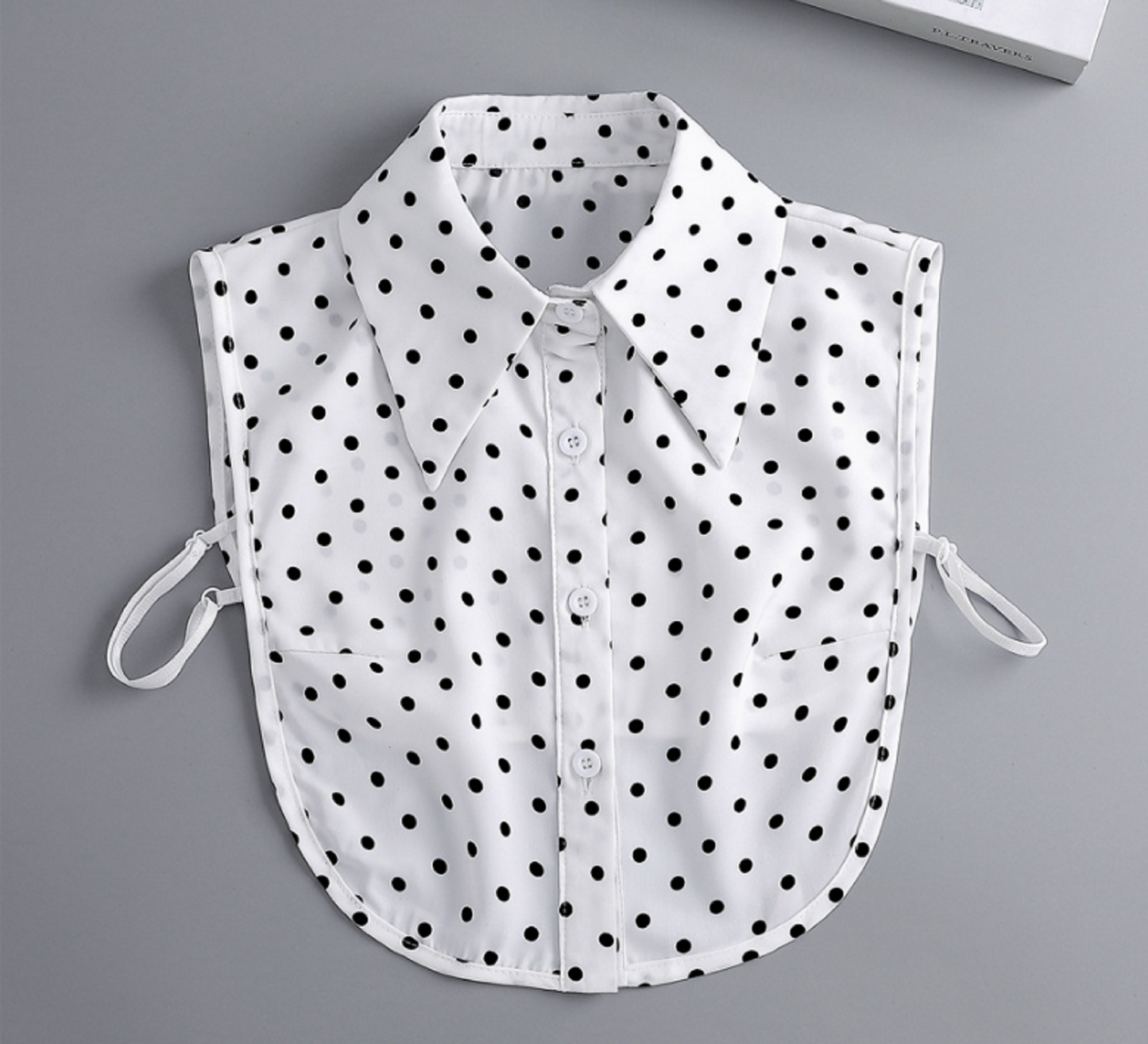 B660 / Off White Fake Chiffon Collar, Off White Elegant Lace Fake Collar, False Collar, Removable Collar