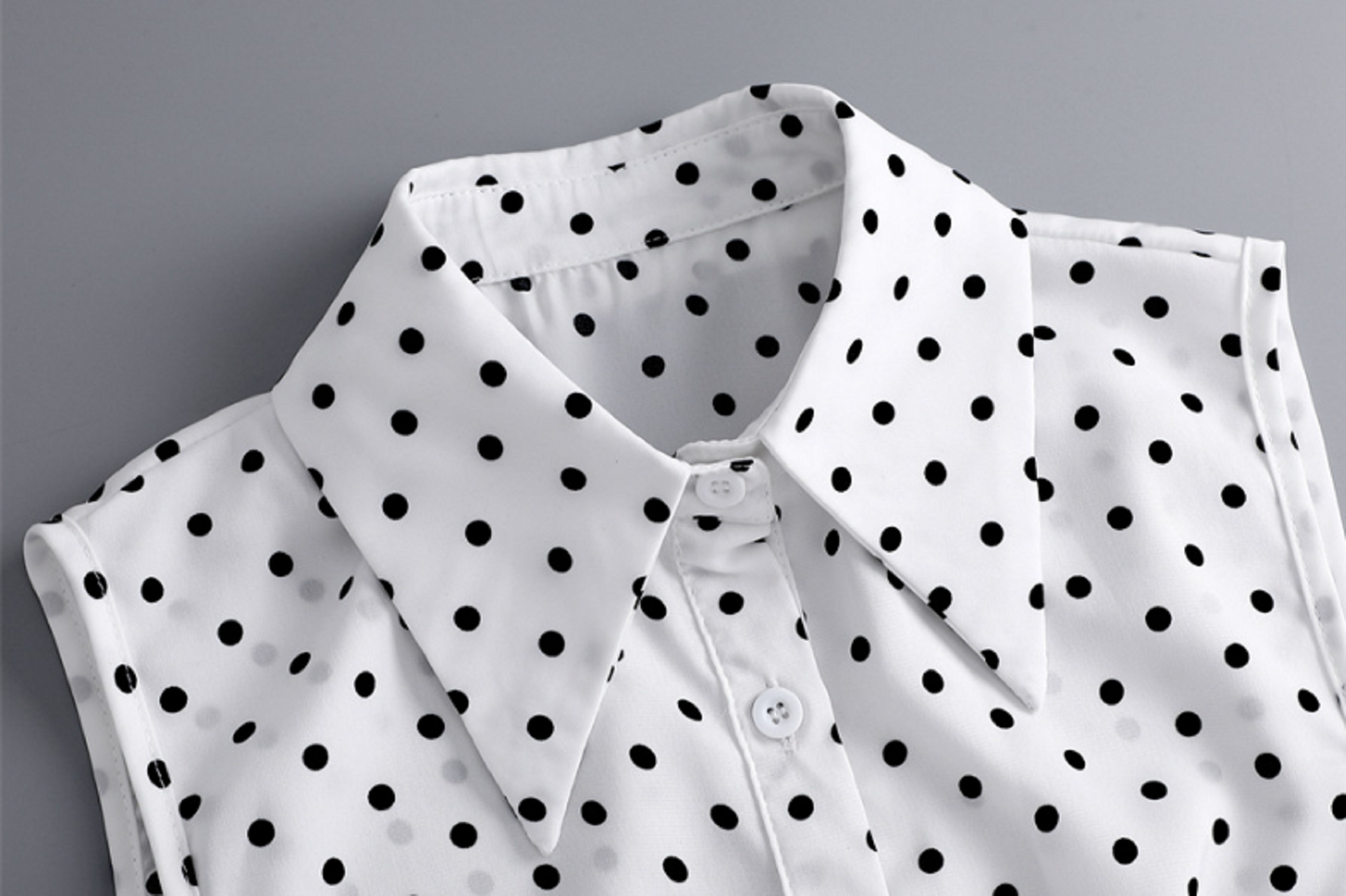 B660 / Off White Fake Chiffon Collar, Off White Elegant Lace Fake Collar, False Collar, Removable Collar